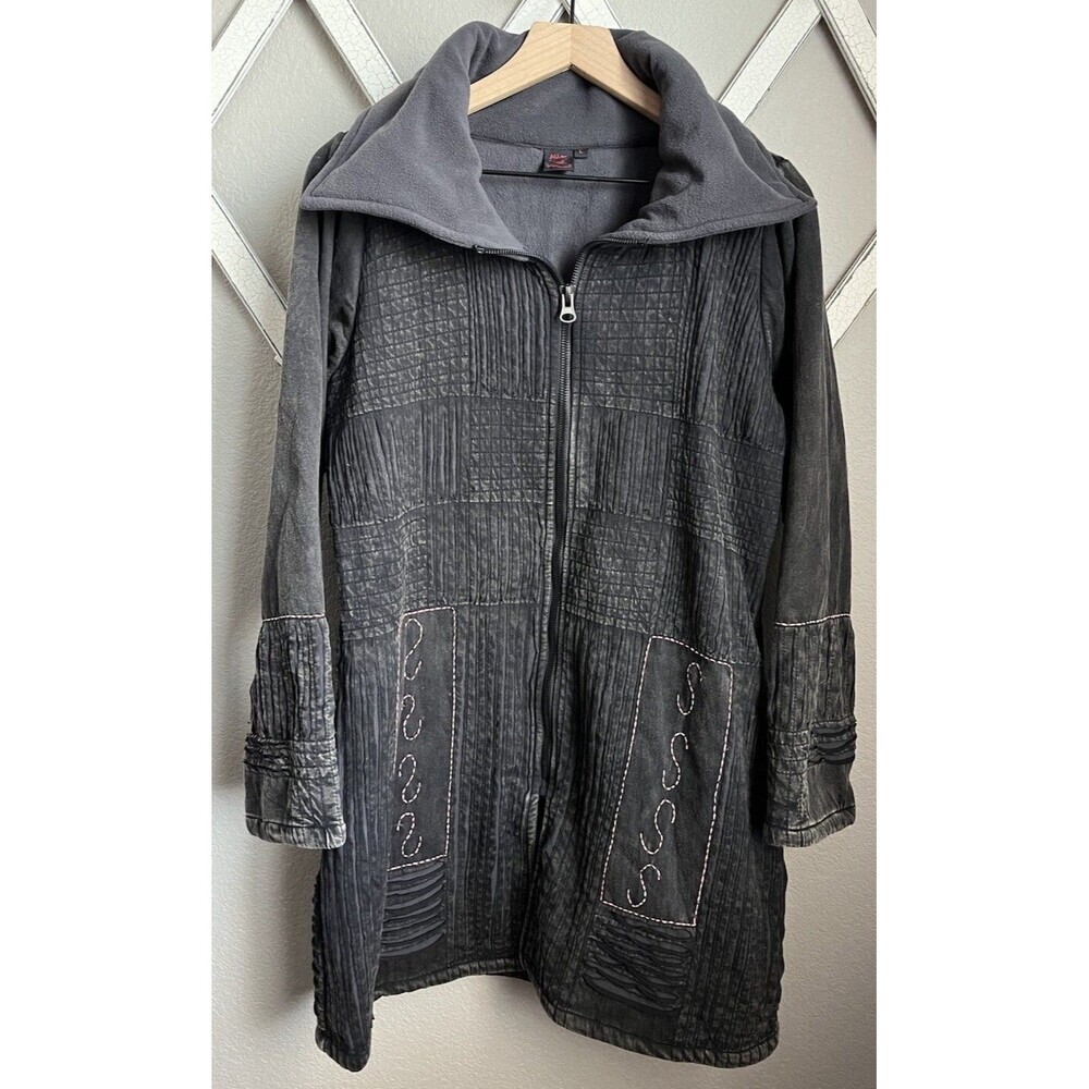 Aller Simplement Women’s L Fleece Lined Full Zip Jacket Nepal - Gray